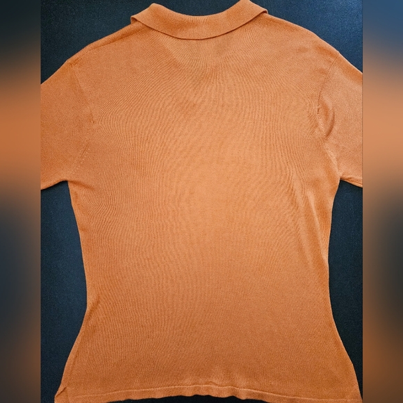 Vintage - Silk Austin Reed 2 Ply Orange Polo Jersey - Size XL - NWOT +1 Free - Picture 9 of 15